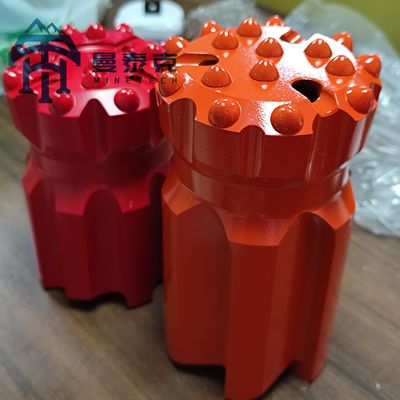 64-127mm Forgeur de boutons de rétraction avec centre élevé pour le forage de roche et le puits minier