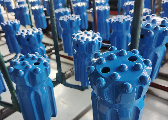 Top Hammer 76mm T45 Retract Button Bit Outil d'extraction du carbure cimenté